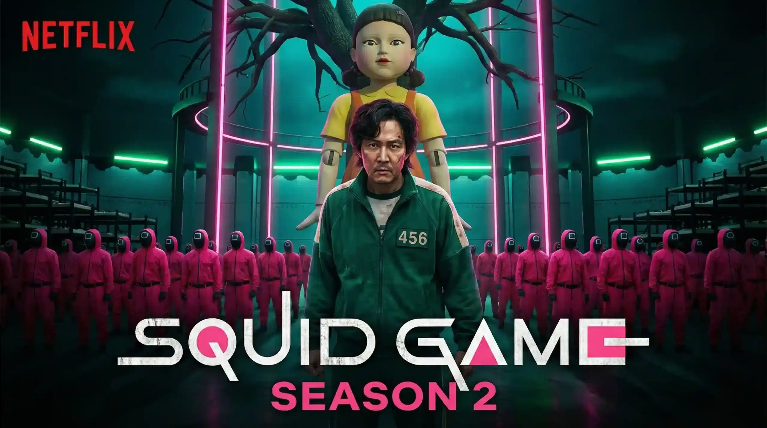 Squid Game Season 2 official recap poster featuring Seong Gi-hun and the deadly games